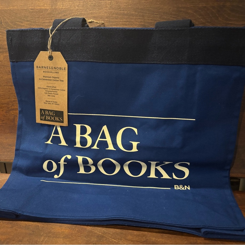 NWT Barnes & Noble Blue Tote Bag